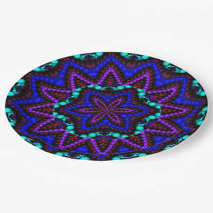 Colorful Mandala Design Paper Plate