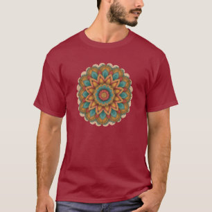 Colorful Mandala Floral Boho Art T-Shirt