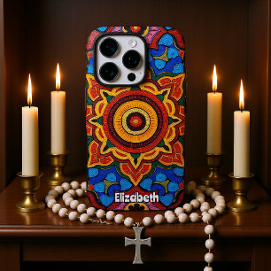 Colorful Mandala Patterns with Symmetrical Floral  iPhone 16 Pro Case