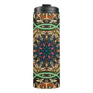 Colorful Mandala: Vintage Floral Hand Drawn Thermal Tumbler