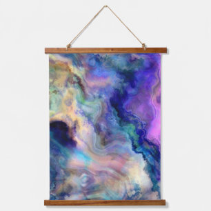Colorful marble hanging tapestry