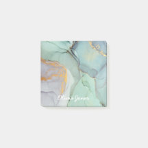 Colorful Marble Personalized Post-Its