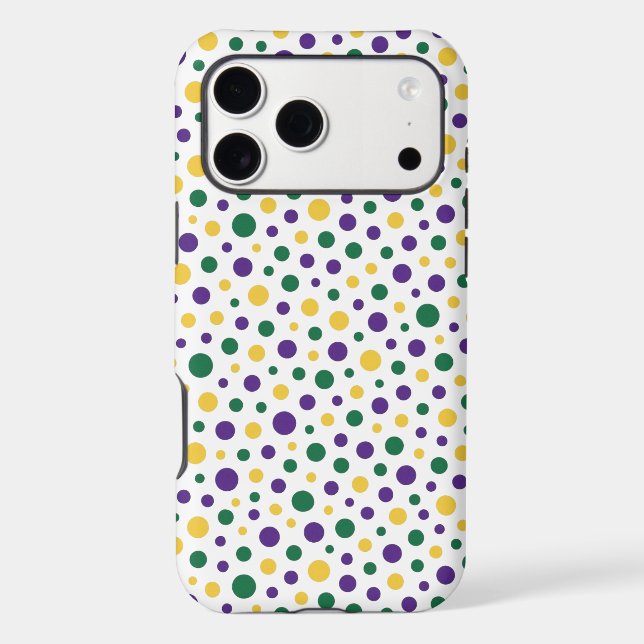 Colorful Mardi Gras polka dot (Back)