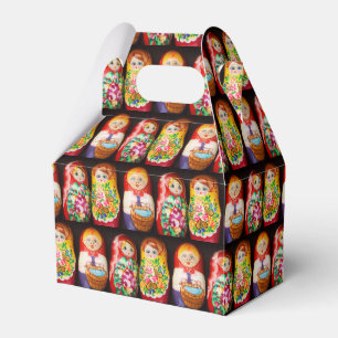 Colorful Matryoshka Dolls Favor Box