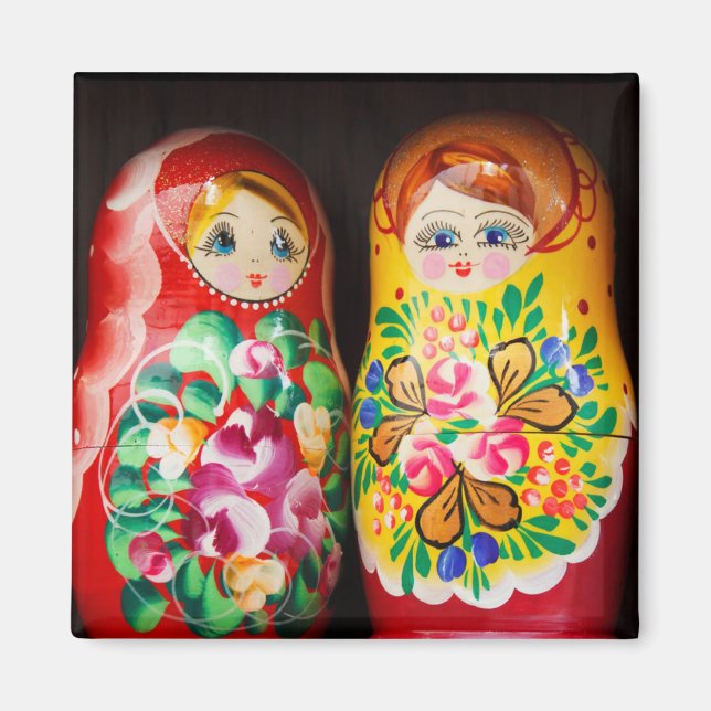 Colorful Matryoshka Dolls Magnet (Front)