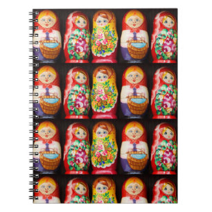 Colorful Matryoshka Dolls  Notebook