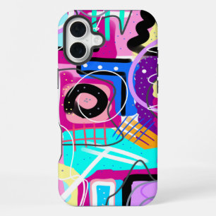 Colorful Maximalist Expressive Abstract  iPhone 16 Plus Case