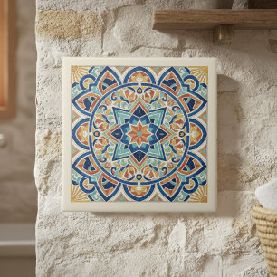 Colorful Mediterranean Pattern Pat#1 ID1195 Tile