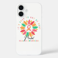 Colorful Mental Health Awareness Sunflower Ribbon