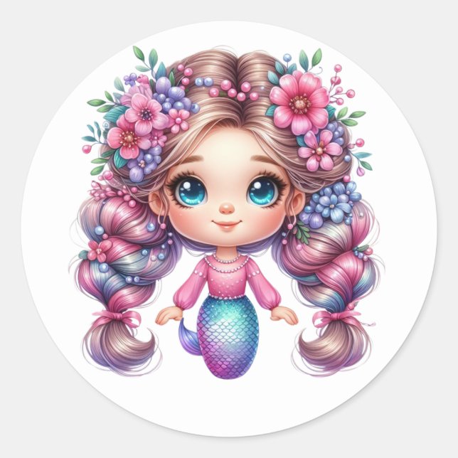 Colorful Mermaid Stickers (Front)