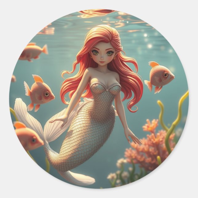 Colorful Mermaid Stickers (Front)