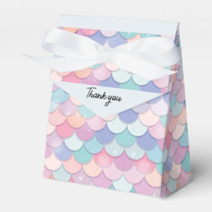 Colorful mermaid tail  favor box