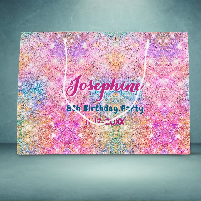 Colorful Mermaid whimsical birthday Large Gift Bag (Creator Uploaded)