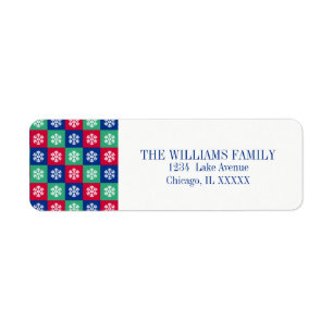 Colorful Merry And Bright Christmas Address Labels