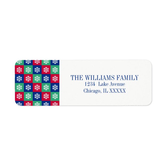 Colorful Merry And Bright Christmas Address Labels (Front)