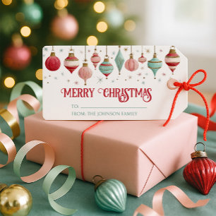 Colorful Merry Christmas Gift Tags
