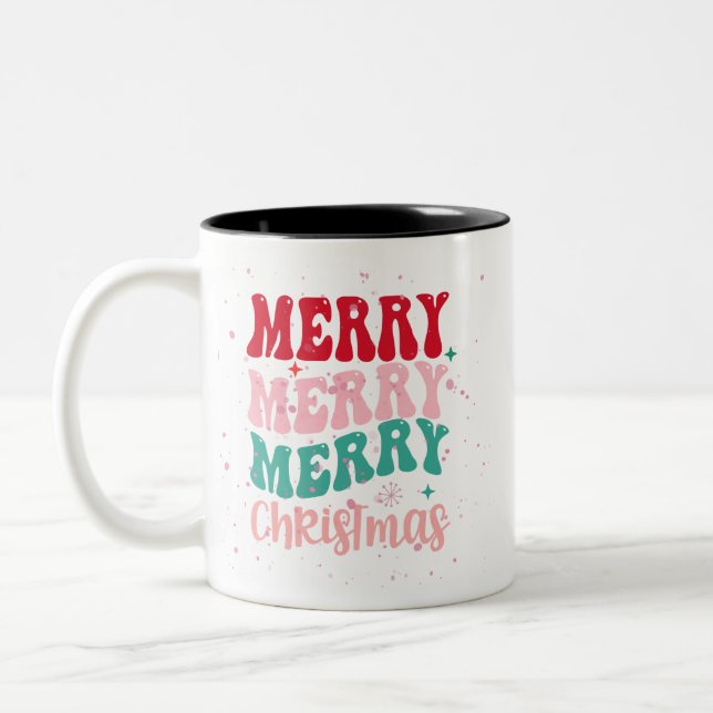 COLORFUL MERRY CHRISTMAS MUG (Left)