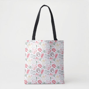 Colorful Merry christmas  vintage style pattern Tote Bag