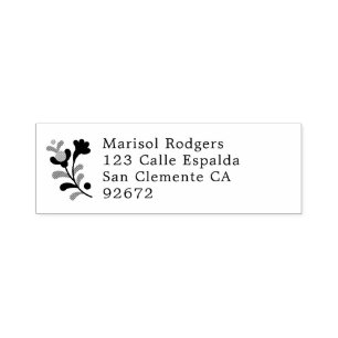 Colorful Mexican Embroidery Floral Self-inking Stamp