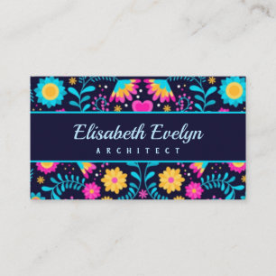 Colorful mexican screensaver business card