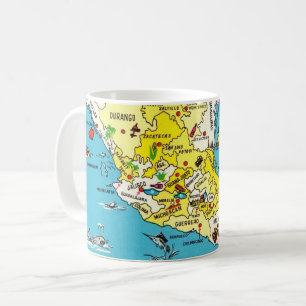 Colorful Mexico Map Mug