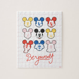 Colorful Mickey Expressions "Be Yourself" Jigsaw Puzzle