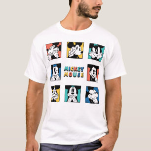 Colorful Mickey Mouse Grid T-Shirt
