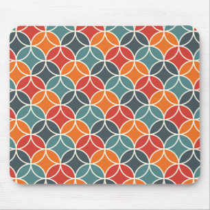 Colorful Mid-Century Modern Style Pattern Mouse Pad