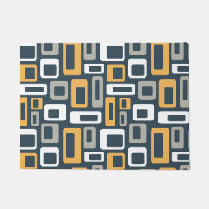 Colorful Mid Century style shapes Doormat