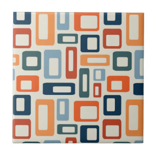 Colorful Mid Century style shapes Tile