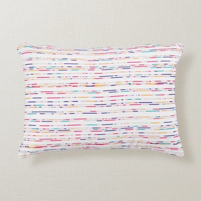 Colorful Minimal Line Pattern – Modern Seamless  Accent Pillow (Front)