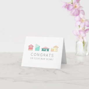 Colorful Minimalist Congrats on Your New Home Card