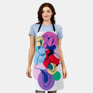 Colorful Minnie Mouse Modern Pop Art Apron