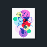 Colorful Minnie Mouse Modern Pop Art Canvas Print<br><div class="desc">Bold, artistic, and full of movement, this vibrant Minnie Mouse artwork blends overlapping shapes and energetic colors for a fresh, modern pop-art look. Minnie’s joyful pose shines through layers of playful hues, creating a dynamic design that feels creative, expressive, and fashion-forward. Perfect for customizable Zazzle products like apparel, wall art,...</div>
