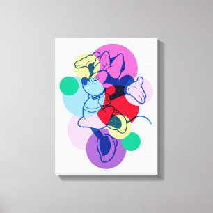 Colorful Minnie Mouse Modern Pop Art Canvas Print