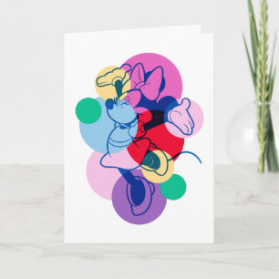 Colorful Minnie Mouse Modern Pop Art Card