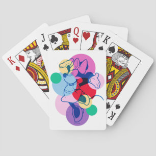 Colorful Minnie Mouse Modern Pop Art Playing Cards