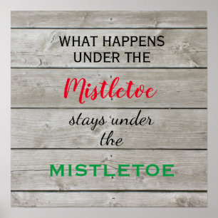 Colorful Mistletoe Holiday Poster