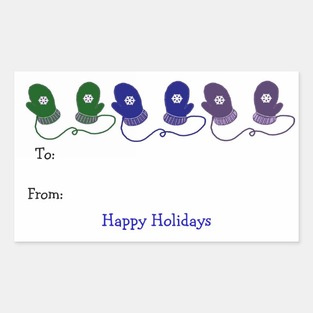 Colorful Mittens Sticker (Front)