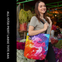 Colorful Modern Abstract Paint All-Over-Print