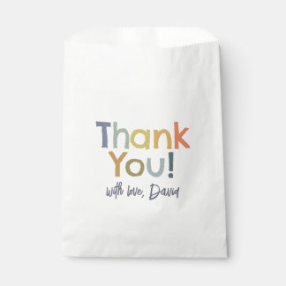 Colorful Modern Boy Birthday Thank You Favour Bag