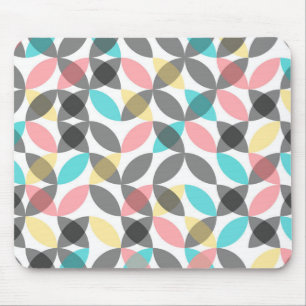 Colorful, modern, cheerful circular geometric mouse pad