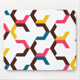 Colorful, modern, cool trendy chevron arrow shapes mouse pad