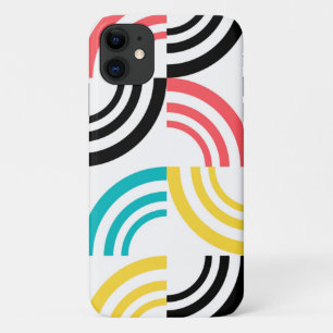 Colorful, modern, fun, cheerful geometric graphic iPhone 11 case