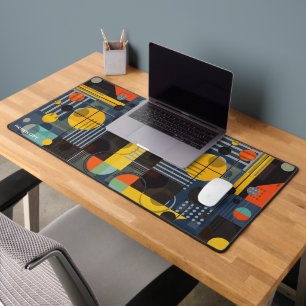 Colorful modern geometric art desk mat