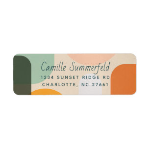 Colorful Modern Shapes Return Address
