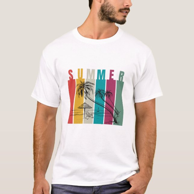 Colorful Modern Summer Design T-Shirt (Front)