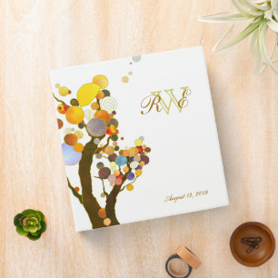 Colorful Modern Trees Wedding Planner Binder
