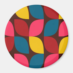 Colorful, modern, trendy, urban flower abstraction magnet