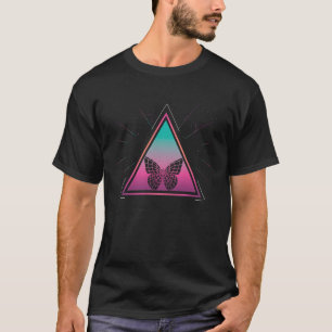 Colorful Monarch Butterfly Geometrical Triangle Re T-Shirt